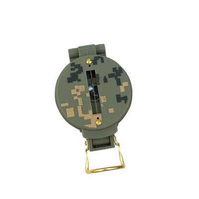 Camouflage Lensatic Compass w/Magnifying Glass