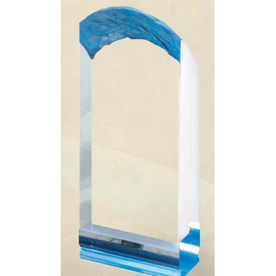 Chisel Blue Horizon Award w/ Reflective Base (3"x8 1/2")