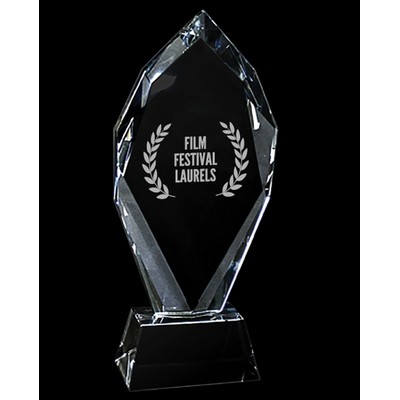 Large Flame Crystal Trophy