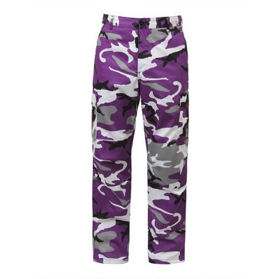 Ultra Violet Purple Camo Poly/ Cotton Battle Dress Uniform Pants (3XL)