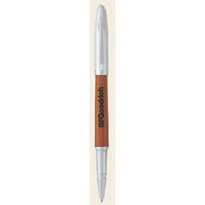 Silvergrove Rosewood Rollerball Pen w/ Satin Silver Accent