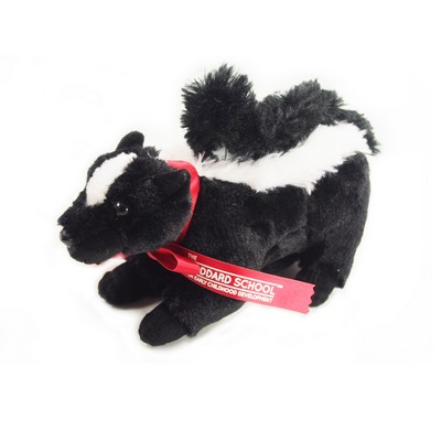 8" Lil' Sachet Skunk Stuffed Animal w/Ribbon & One Color Imprint