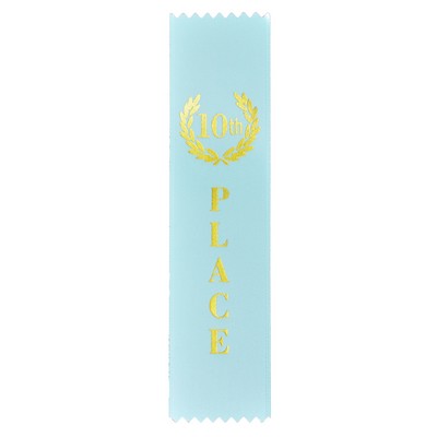 10th Place Standard Stock Ribbon w/Pinked Ends (2"x8")