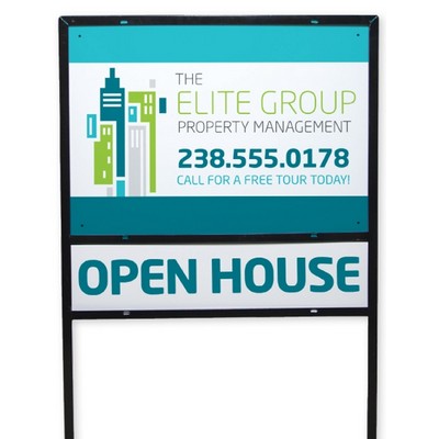 Full Color Metal Yard Sign w/Frame (18"x24")