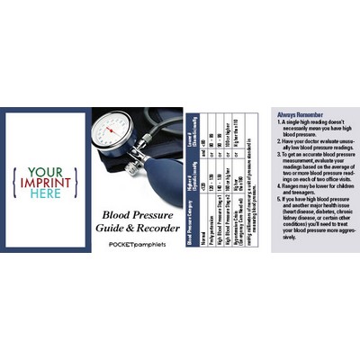 Blood Pressure Guide & Recorder Pocket Pamphlet