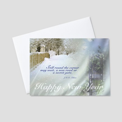 Whiteout New Year Greeting Card