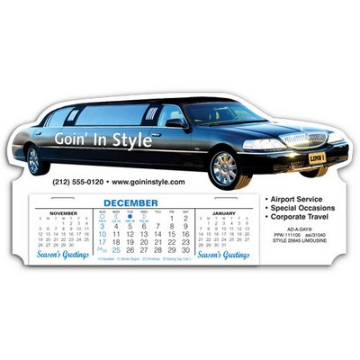 Classic Limo Full Color Die-Cut Desk Calendar