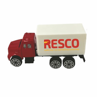 3" 1:64 Die Cast Replica Box Truck White Full Color Graphics (Both Sides- Same Logo)