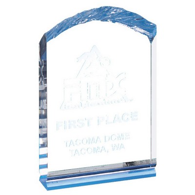 Sea Horizons -Oval - Blue Reflective Base Acrylic Award - 6 1/2''