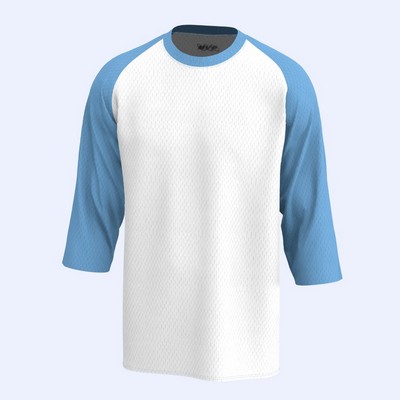 Raglan 3/4 sleeve baseball jersey