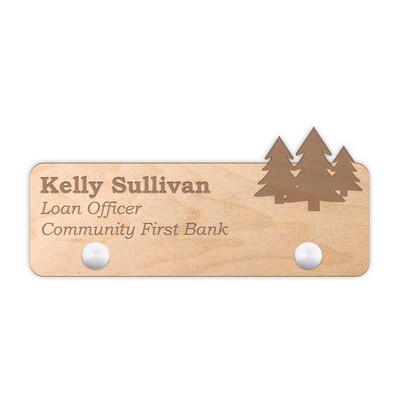 Wood Nameplate & Sign (16-20 Sq. Inches)