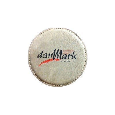 4" - Premium Leatherette Coasters - Round