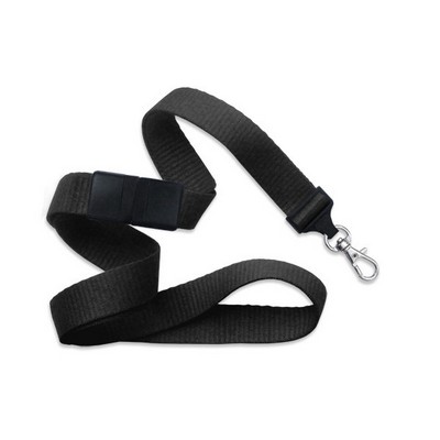 5/8" Blank Breakaway Lanyard w/Lobster Claw (Black)