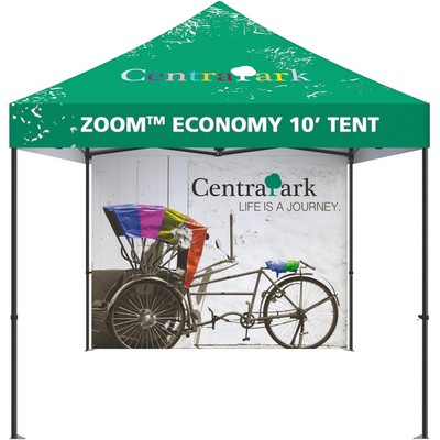 10' Zoom Outdoor Economy & Standard Tent Custom Printed Double-sided Full Wall Graphic Only