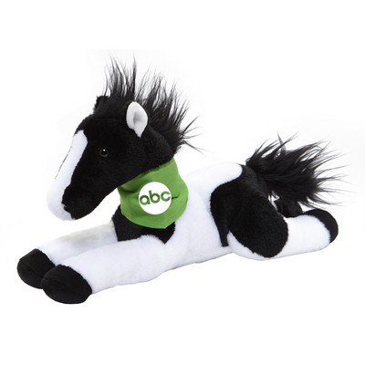 Black/White Lying Horse Plush Toy