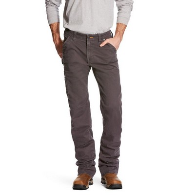 Rebar® M4 Relaxed DuraStretch™ Washed Twill Boot Cut Dungaree Gray Pants