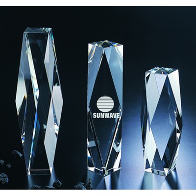 Dream Tower optical crystal award/trophy 10"H