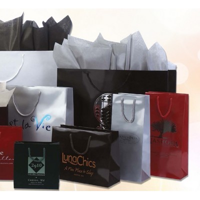 European Shopping Bags - Gloss - Rope Handle (8"x4"x10")