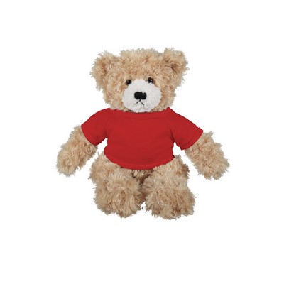 soft plush Beige Brandon Bear with t-shirt