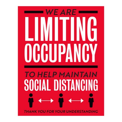 Social Distancing Sign Style 9 - (11"x14")