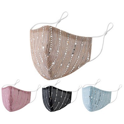 Fashion Sequin Face Mask Adjustable Ear Loop