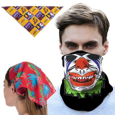 Triangle Bandana w/ Full Color Imprint Safety Face Bandannas