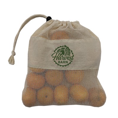 Reusable Cotton Mesh Produce Bag