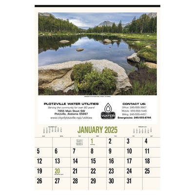 Scenic America® Executive-White Ad Calendar