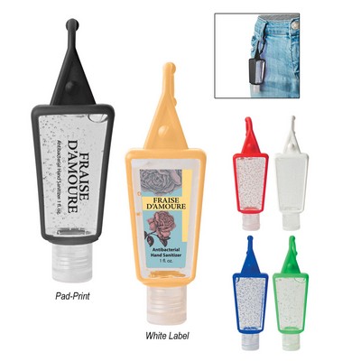 1 Oz. Hand Sanitizer In Silicone Holder