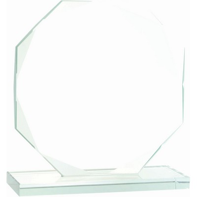 6 1/2" Octagon Jade Glass Award