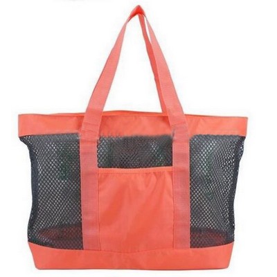 Colorful Mesh beach tote bag