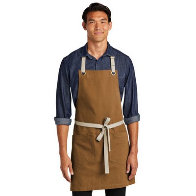 Port Authority® Canvas Full-Length Two-Pocket Apron