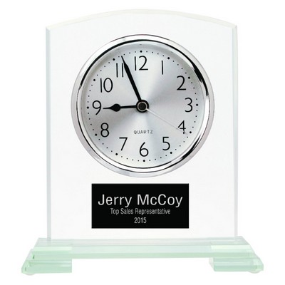 6.25" Square Arch Glass Clock