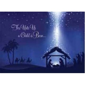 For Unto Us A Child Christmas Religious Card