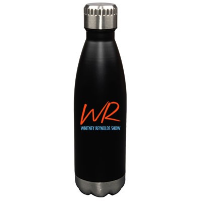 17 Oz. Glacier Matte Black Vacuum Insulated Stainless Steel Double Wall Sports Water Bottle