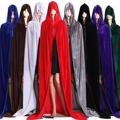 Robe Patrol Satin Hooded Capes For Halloween Witch Dress Up