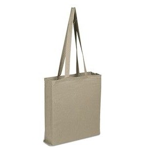 100% Cotton Sheeting Economical Tote Bag w/All Side Gusset