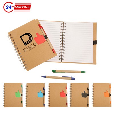 Eco-Friendly Spiral Notebook w/ Pen