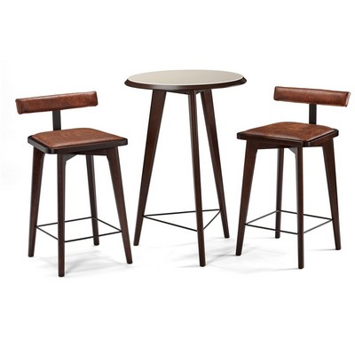 Brunswick Sao Bento Pub Table and Stools - Espresso