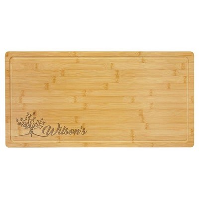 Bamboo Cutting Board with Drip Ring 23 3/4" x 12" Bamboo Cutting Board with Drip Ring 23 3/4" x 12"