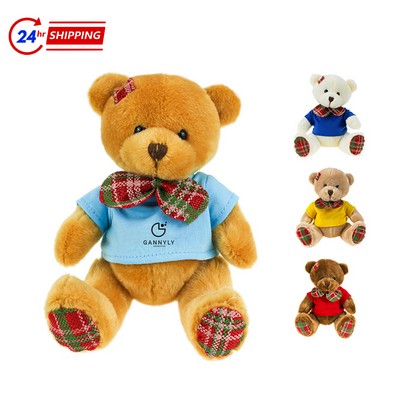 8 " Cute Christmas Bear w/ Tie