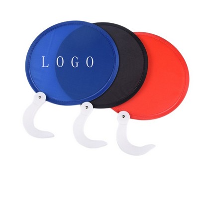 Collapsible Foldable Round Nylon Hand Held Fan