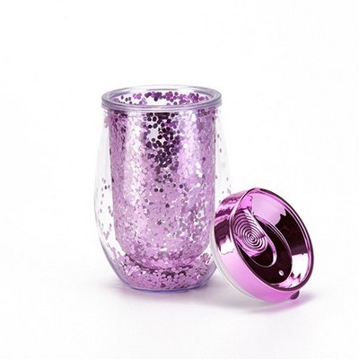 Glittery 10oz Wine Tumbler/Sipper Cup