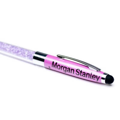 Gemstone Ballpoint Pen With Stylus