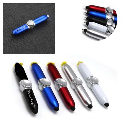 Fidget Spinner Pressure Relief Pen With LED Light