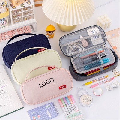 Portable Large Capacity Double Pencil Case