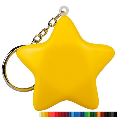 PU Foam Star Stress Ball Keychains with Your Logo