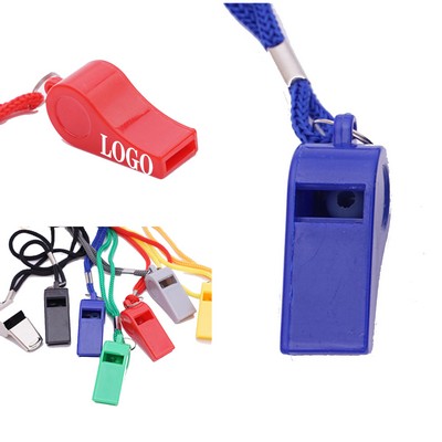 Plastic Whistle Keyring