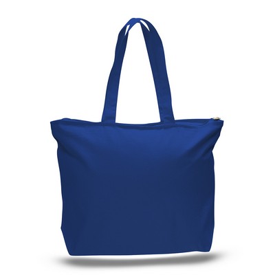 Jumbo Canvas Zipper Tote