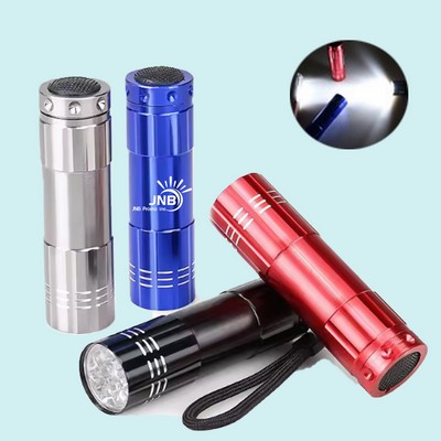 Compact Mini 9 LED Aluminum Alloy Flashlight